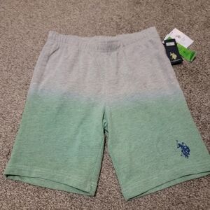 U.S. Polo Assn. Boys Dip Dye Shorts Ombre Terry, Size XL (14-16)